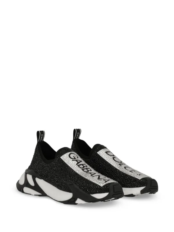 Dolce & Gabbana Fast rhinestone-embellished Sneakers | Black