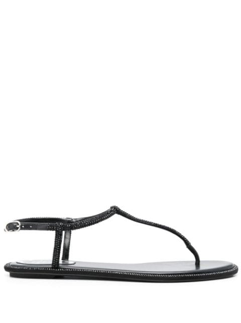 René Caovilla open-toe 13mm leather sandals