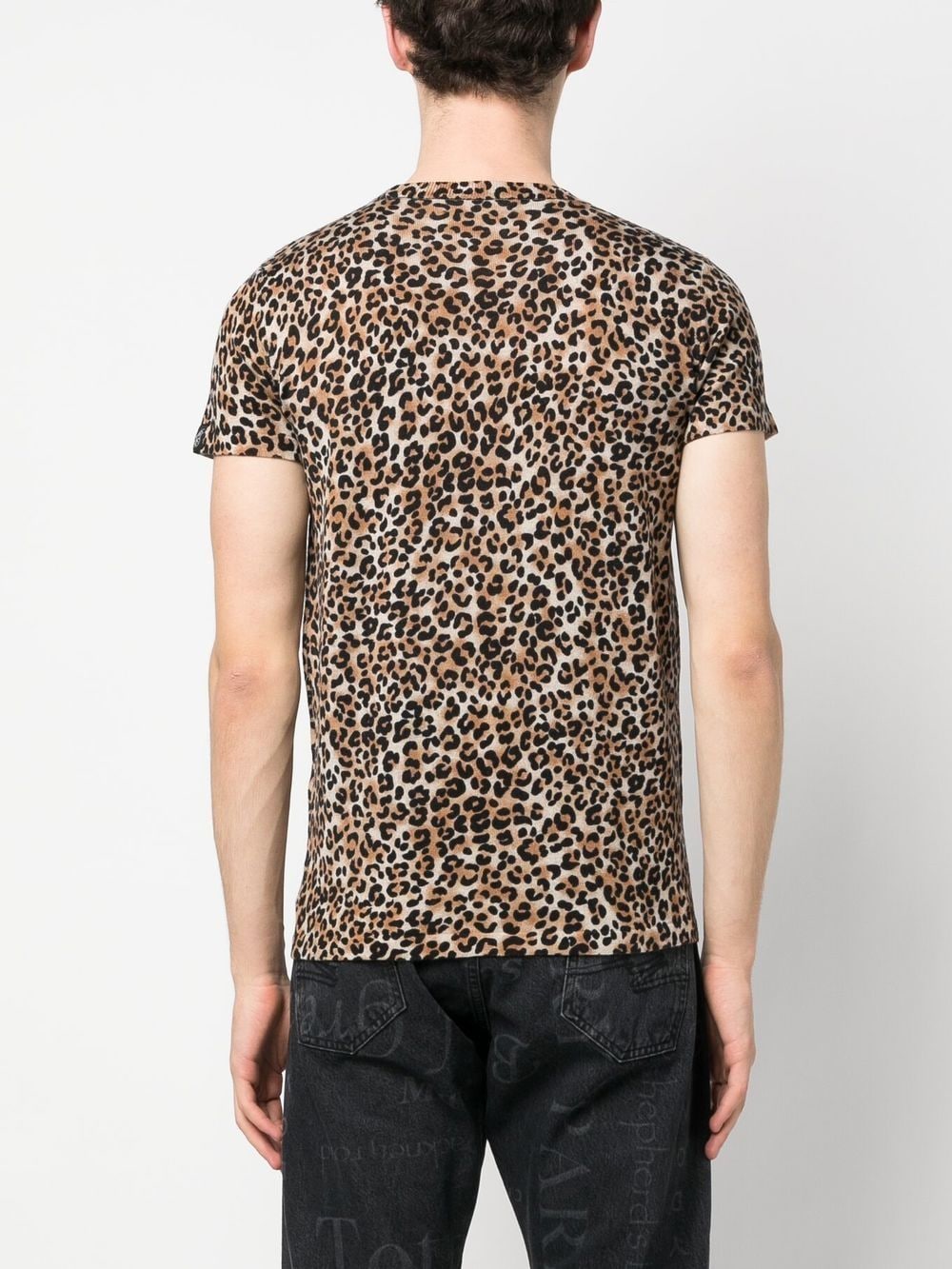 Shop Martine Rose Leopard-print Knit Top In Brown