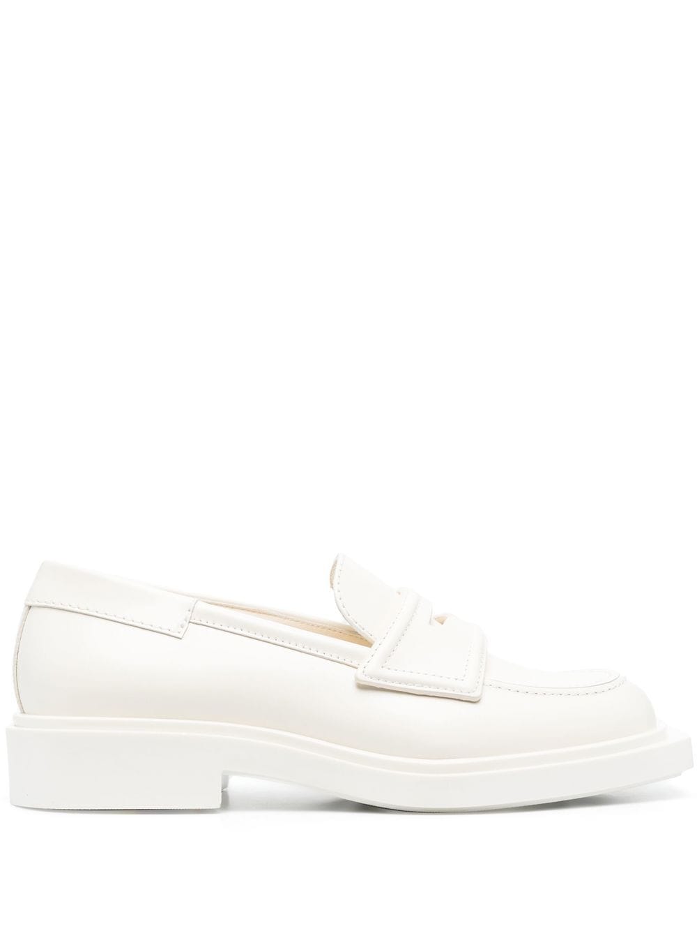 tonal leather loafers