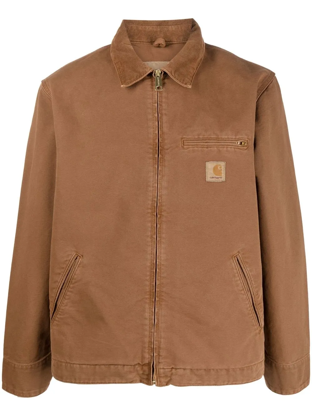 

Carhartt WIP logo-patch shirt jacket - Brown