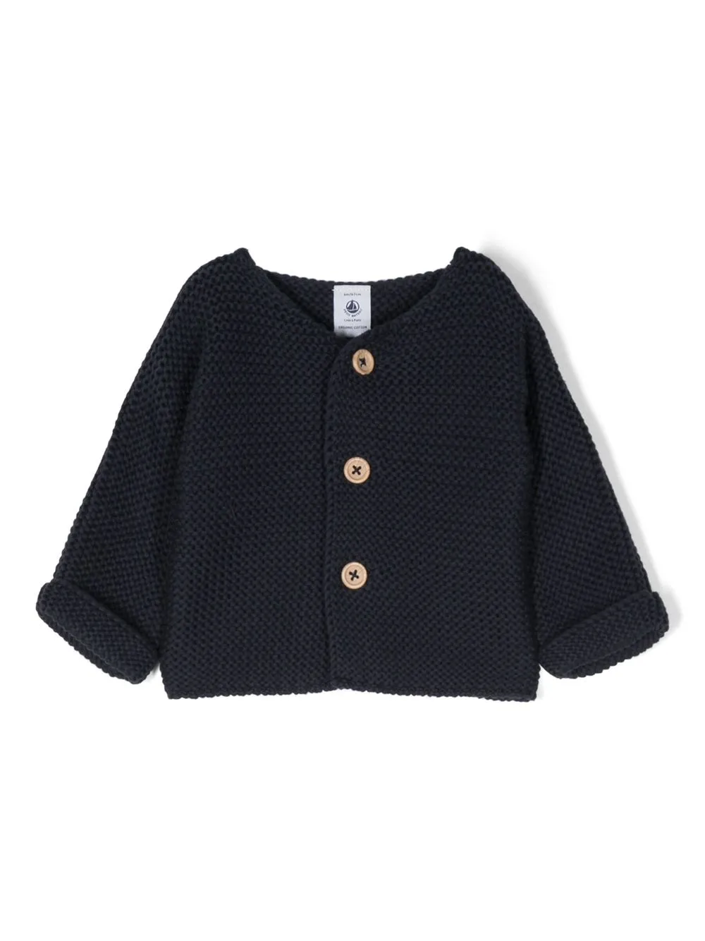 

Petit Bateau button-up knitted cardigan - Blue