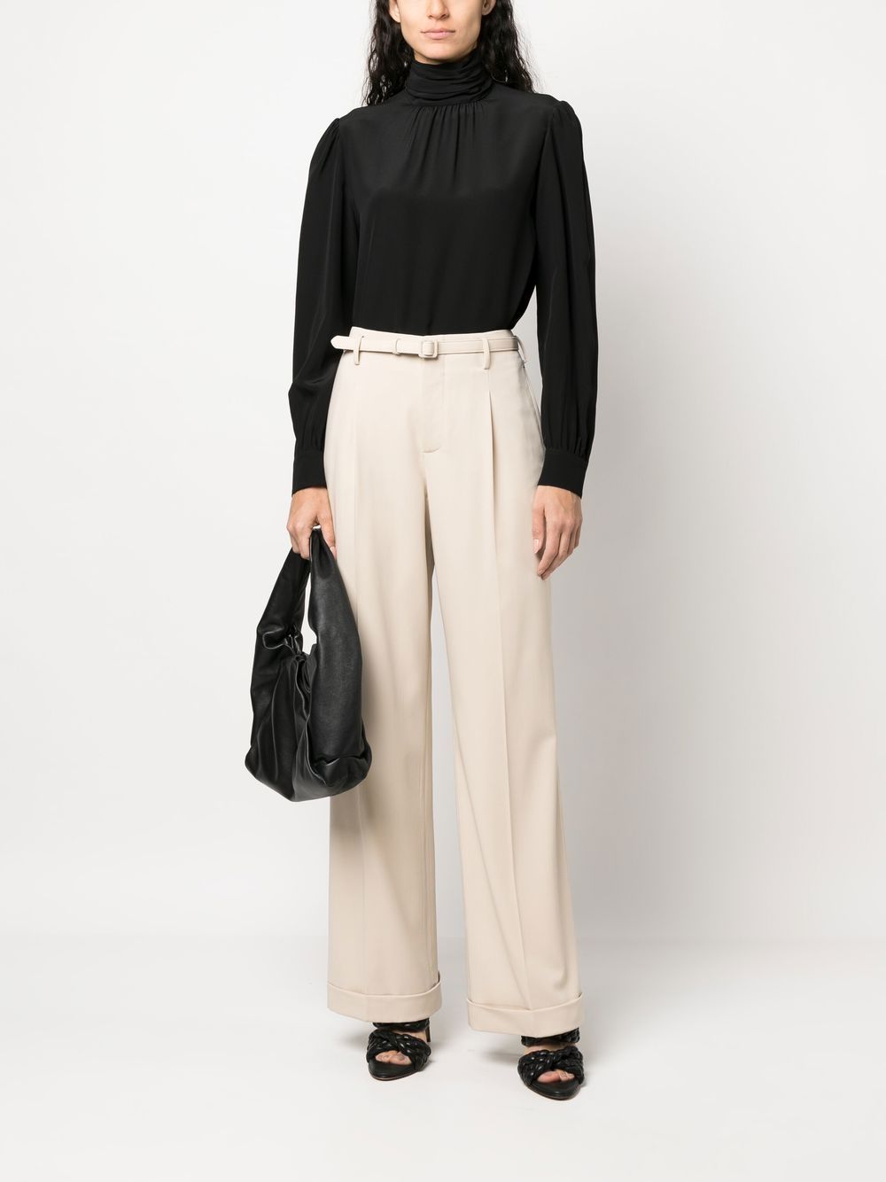 Shop Ralph Lauren Modern Pleat-detail Tailored Trousers In Neutrals