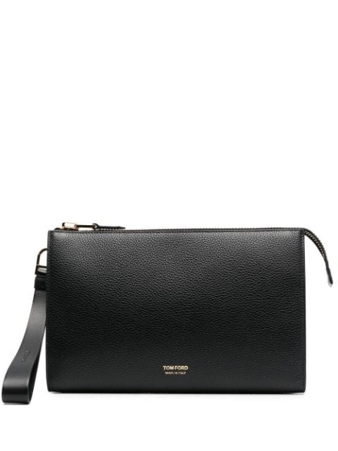 TOM FORD bolsa de mano con efecto granulado