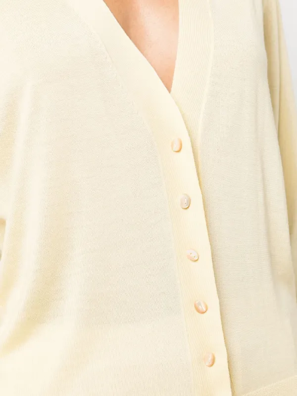 Jil Sander ファインニット カーディガン | イエロー | FARFETCH JP