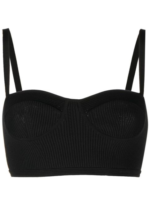 Alexander McQueen ribbed-knit bra top Women