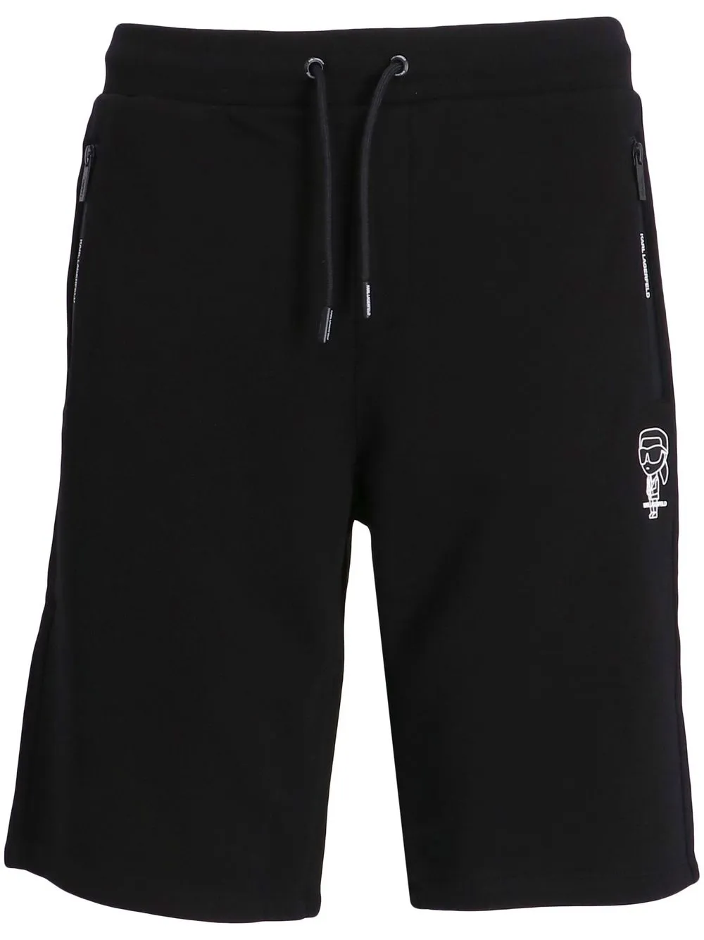 

Karl Lagerfeld logo-print track shorts - Black