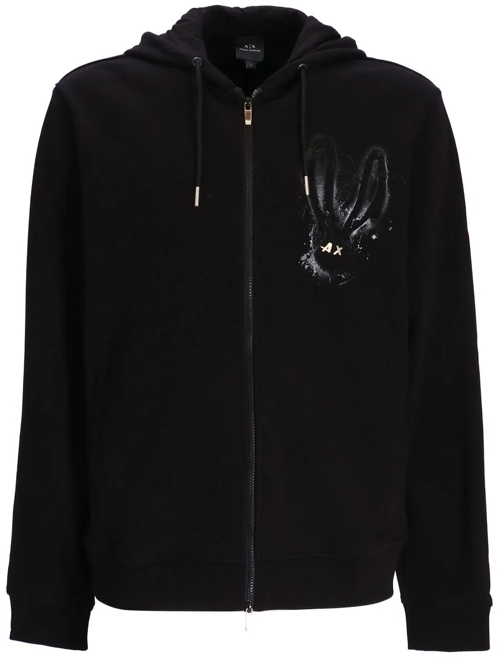 

Armani Exchange graphic-print zip-up hoodie - Black