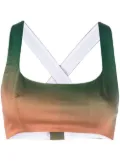 Philosophy Di Lorenzo Serafini gradient-effect cropped top - Brown