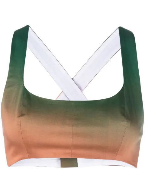 Philosophy Di Lorenzo Serafini gradient-effect cropped top