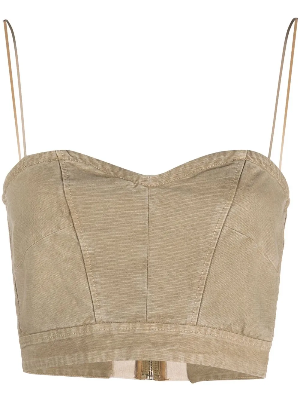 

Forte Forte sweetheart-neck strapless top - Neutrals