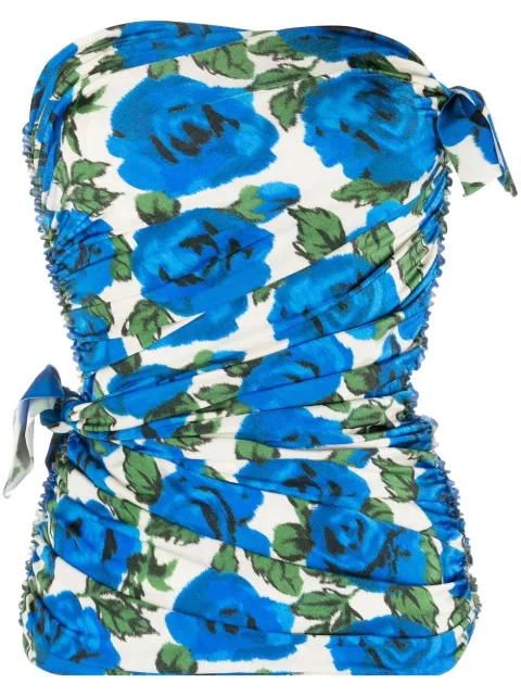 Philosophy Di Lorenzo Serafini floral-print strapless top