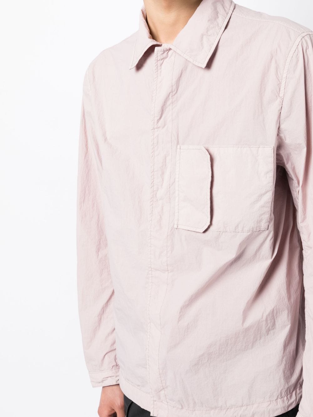 Shop Ten C Chest-pocket Zip-up Jacket In Rosa