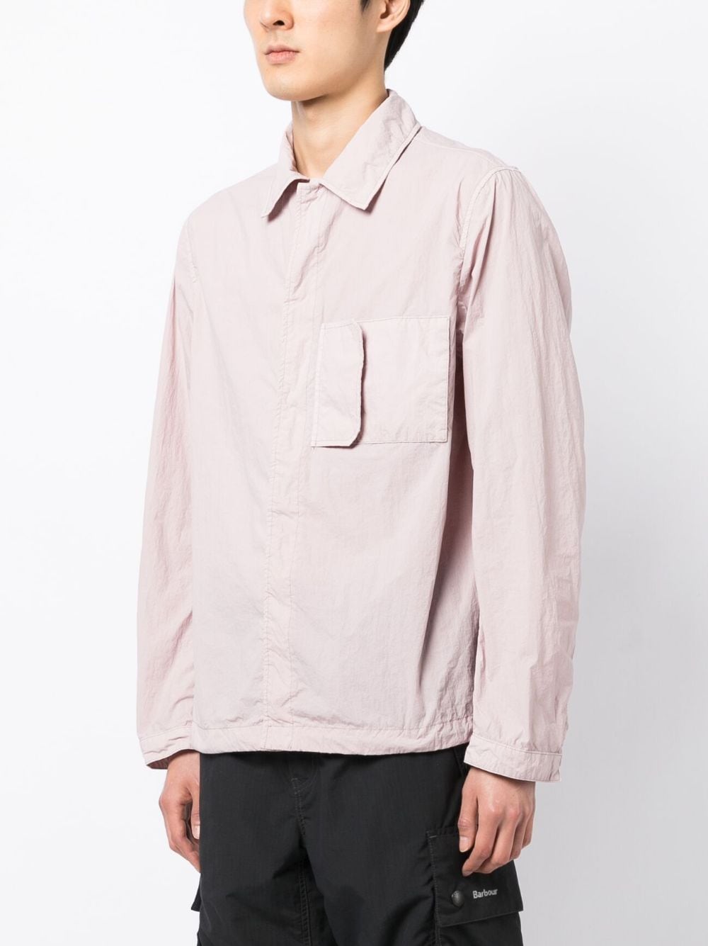 Shop Ten C Chest-pocket Zip-up Jacket In Rosa