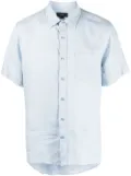 Vince short-sleeved linen shirt - Blue