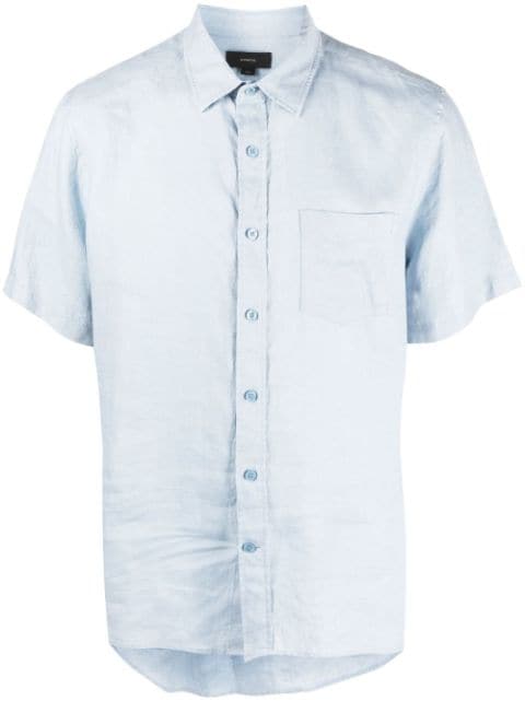 Vince short-sleeved linen shirt