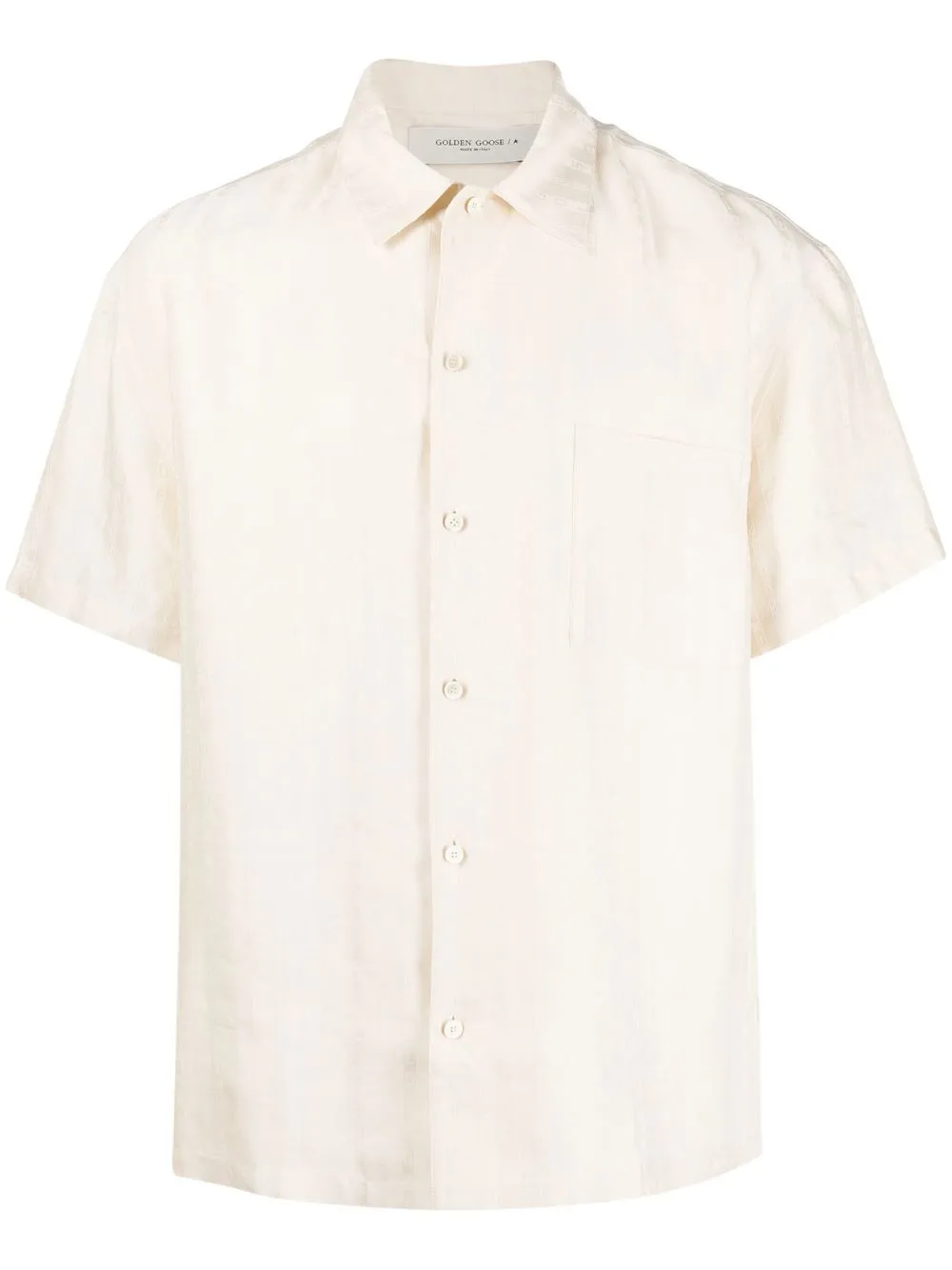 Image 1 of Golden Goose logo-print short-sleeved shirt
