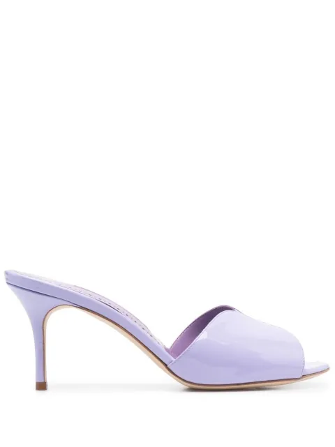 Manolo Blahnik 80mm leather sandals