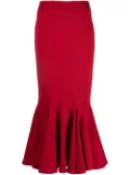 The Attico flared hem midi skirt