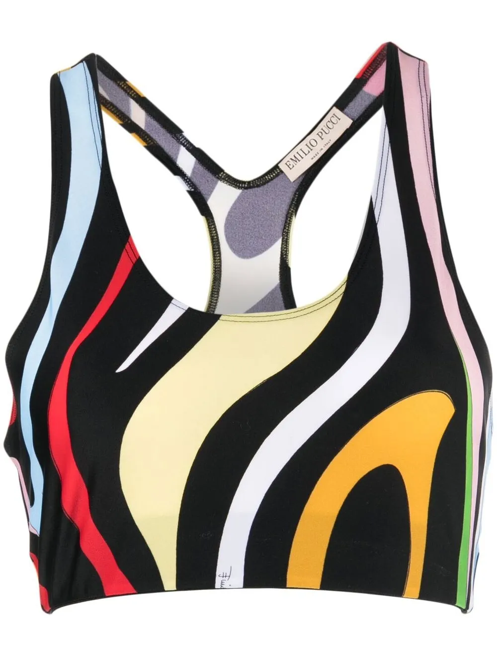 

PUCCI abstract-print crop top - Black