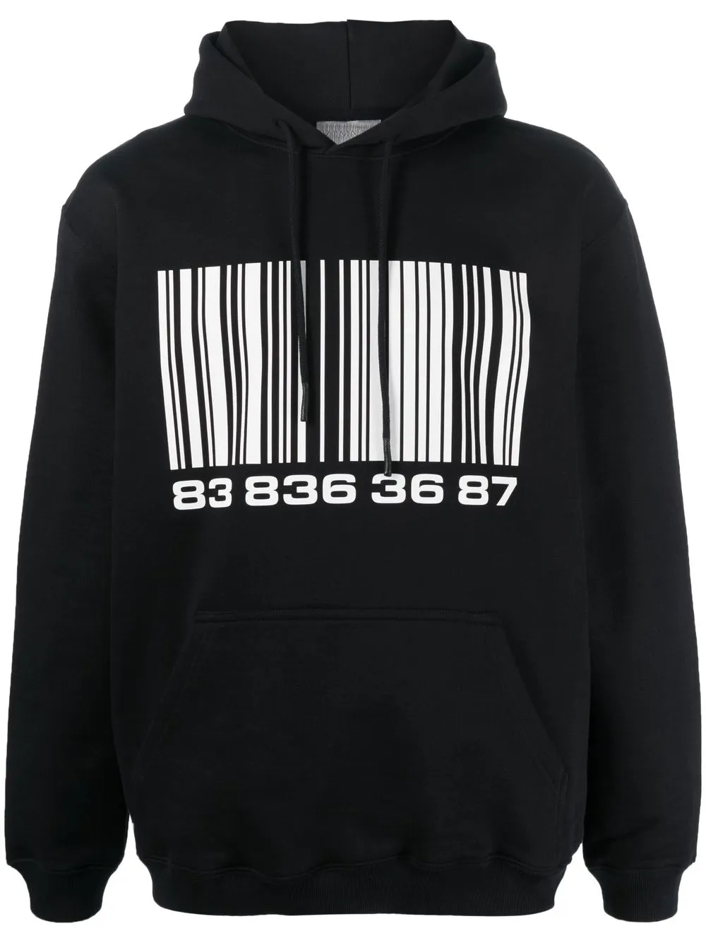 

VTMNTS Big-Barcode cotton hoodie - Black