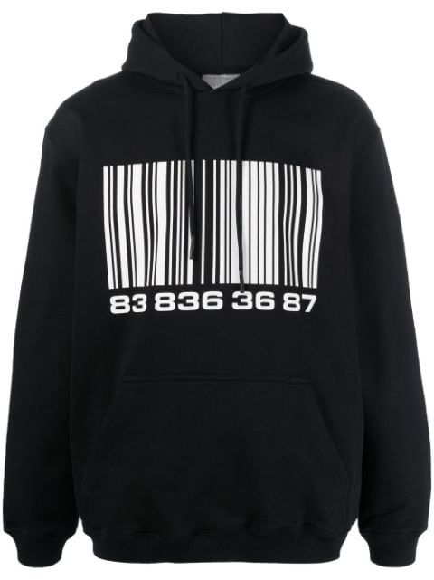 VTMNTS Big-Barcode cotton hoodie