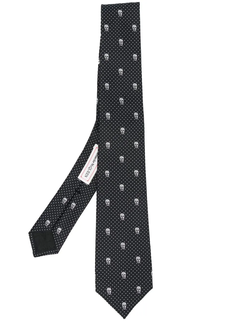 

Alexander McQueen all-over skull-print tie - Black
