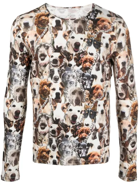 Martine Rose animal-print long-sleeve T-shirt