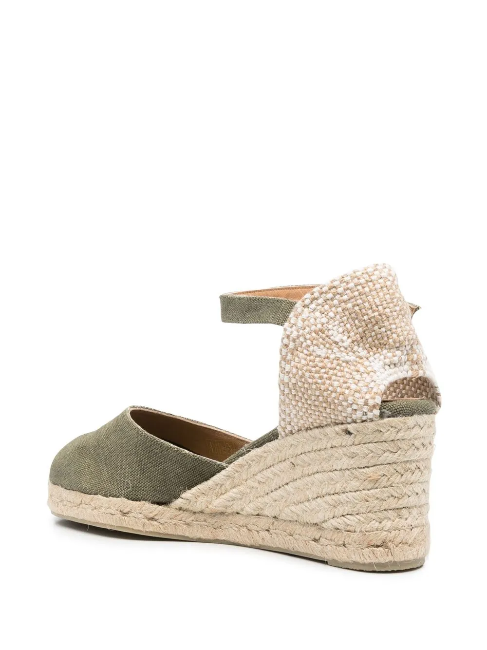 Castaã±er 70mm Raffia Wedge Espadrilles In 绿色