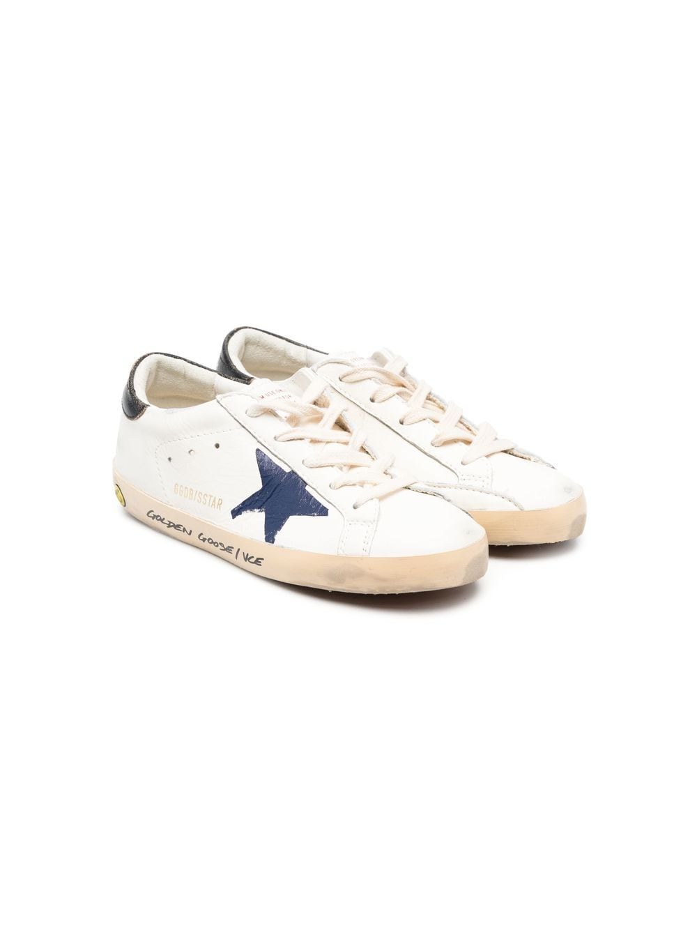 Shop Golden Goose Superstar Lace-up Sneakers In White