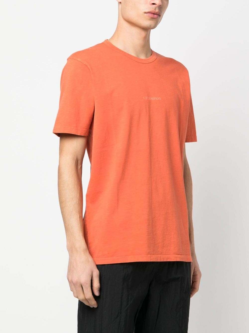 Shop C.p. Company Logo-print T-shirt In Orange