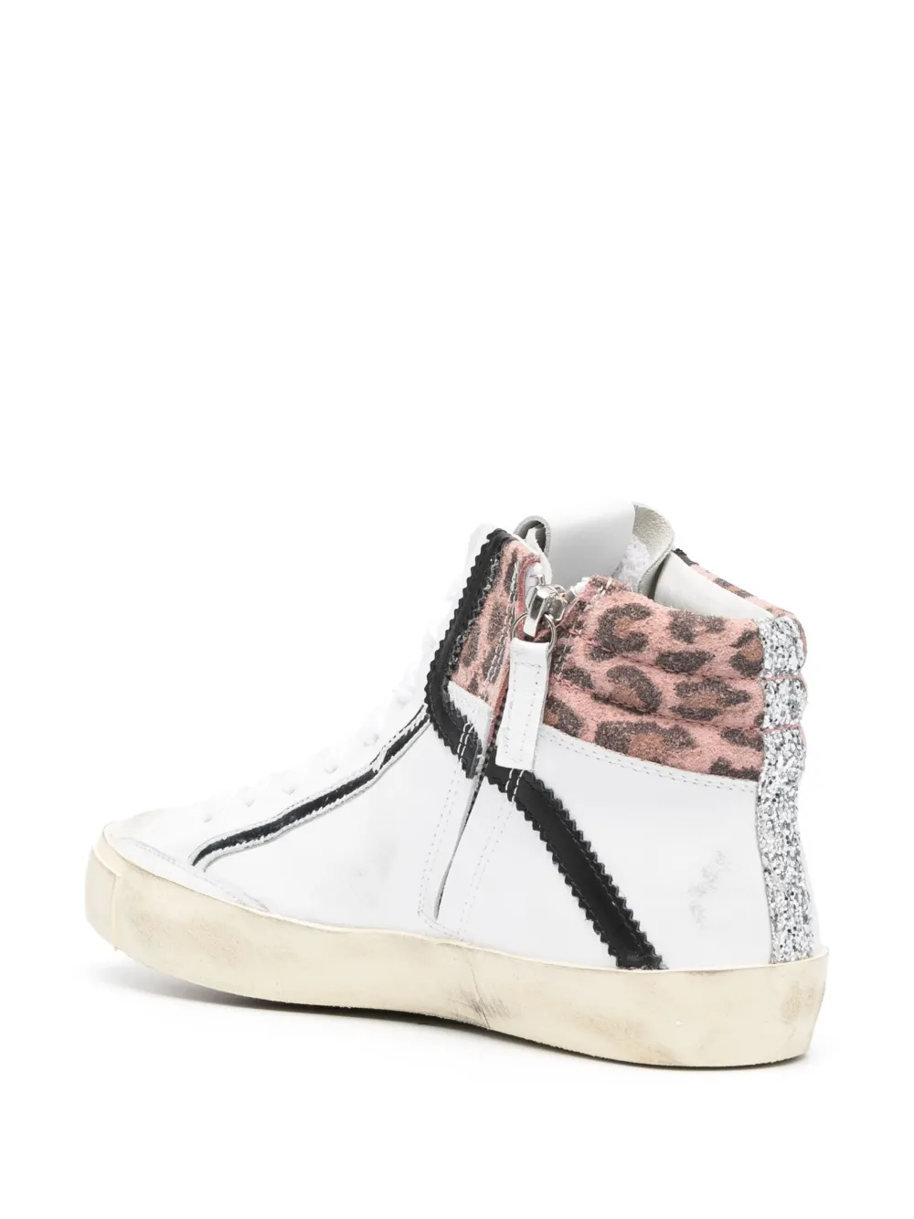 Shop Philippe Model Paris Prsx Animal-print High-top Sneakers In Weiss