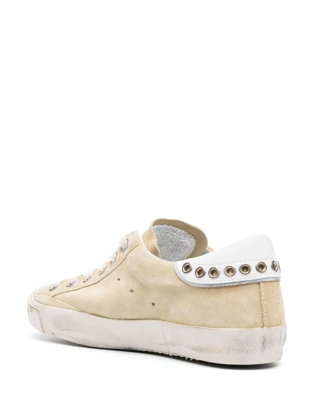 Shop Philippe Model Paris Prsx Leather Low-top Sneakers In Nude