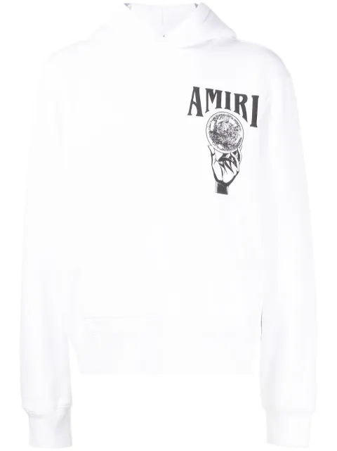 AMIRI logo-print cotton hoodie