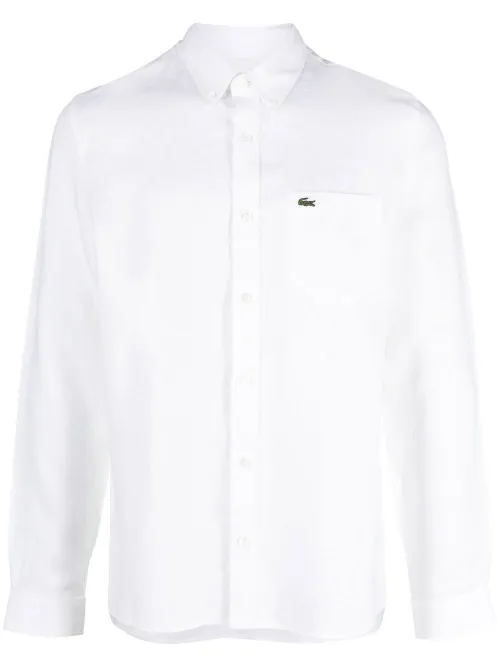 Chemise boutonnée à logo brodé - Lacoste - Modalova