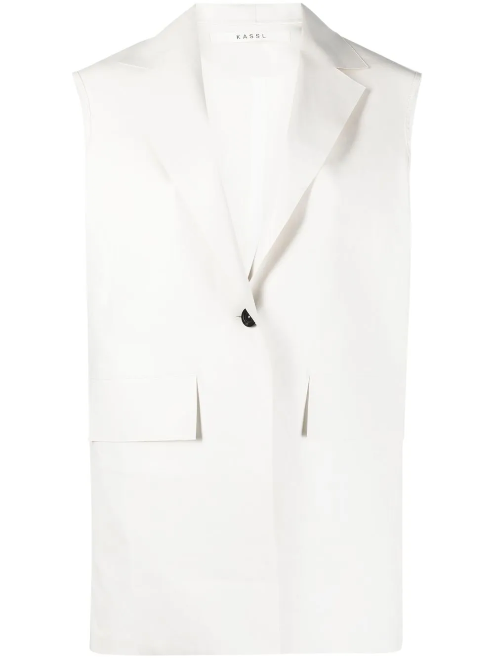 

KASSL Editions single-breasted sleeveless blazer - White