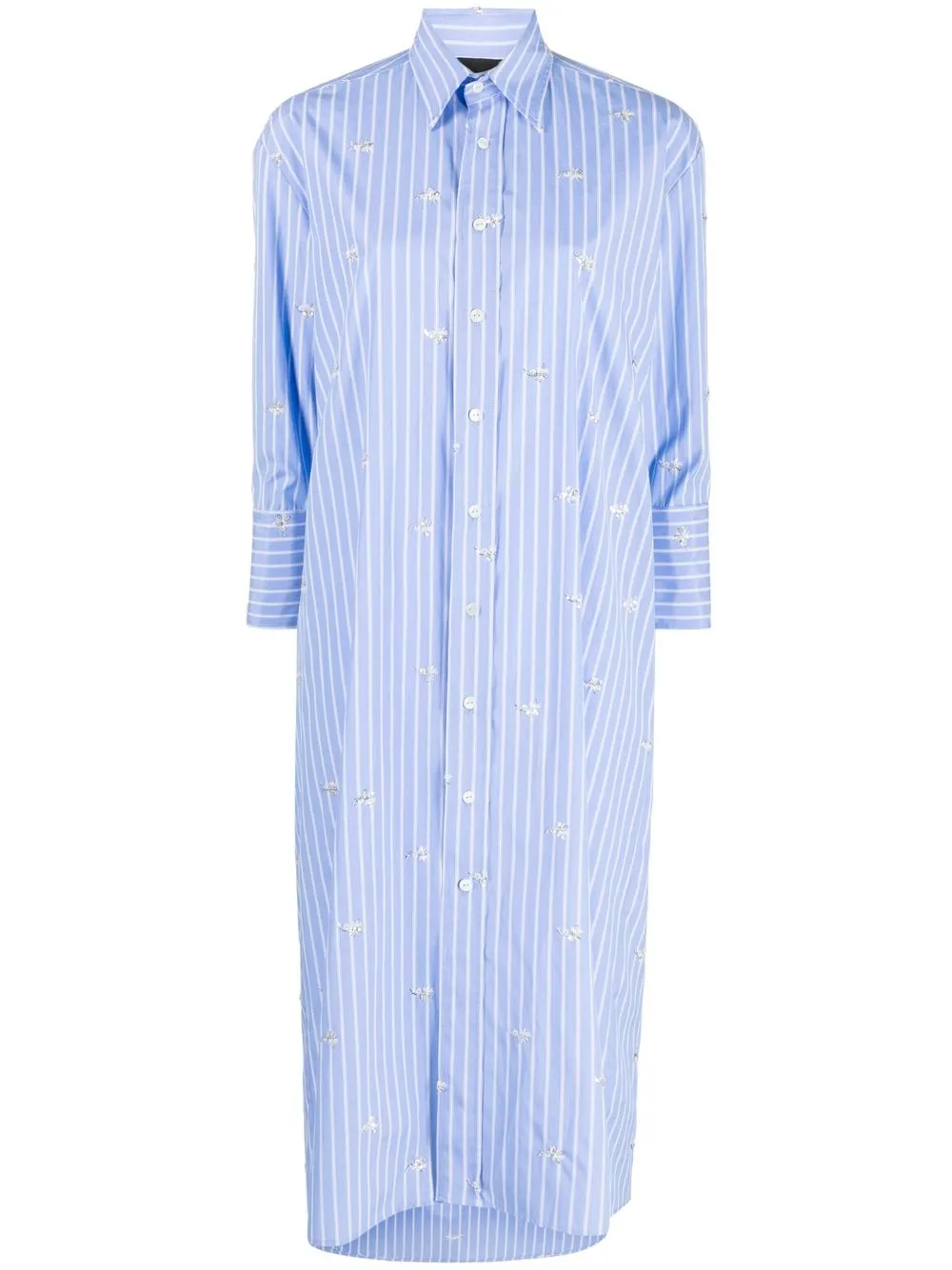 

Simonetta Ravizza striped shirt midi dress - Blue