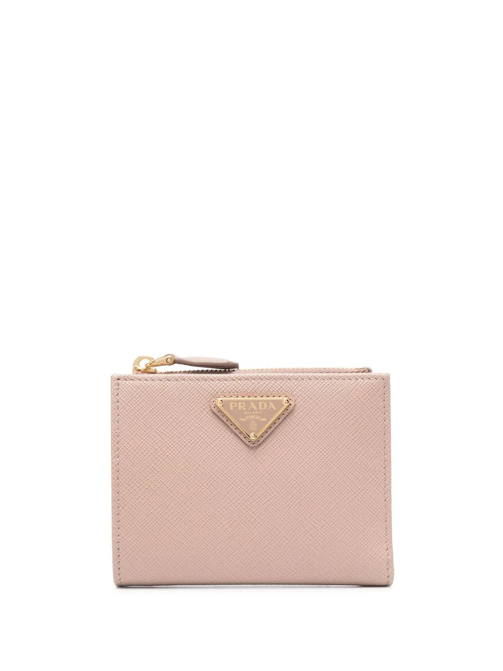 Prada Strukturiertes Portemonnaie mit Logo | Rosa | Image 1