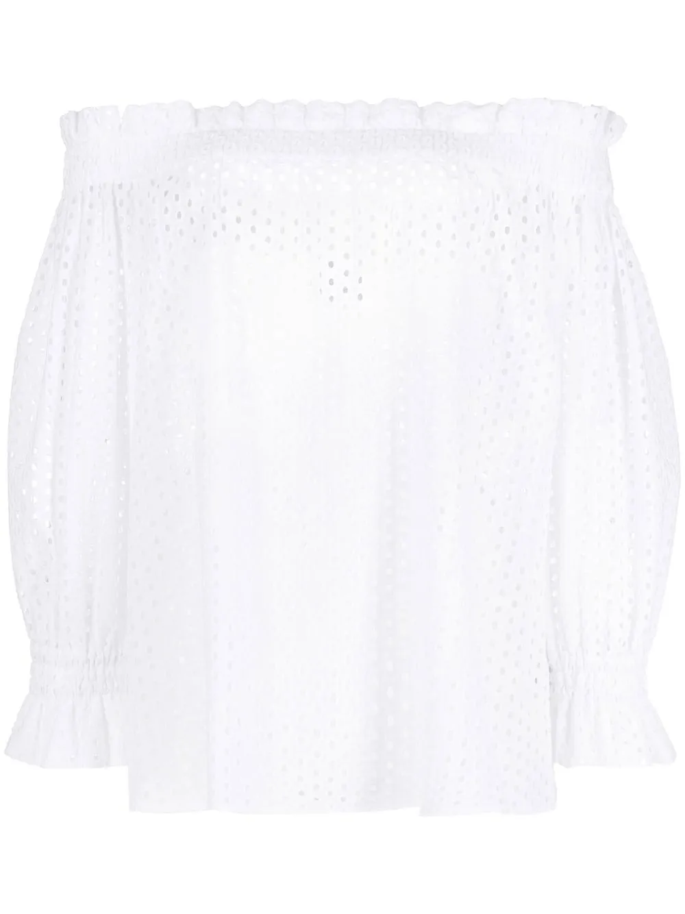 

Simonetta Ravizza blusa con hombros descubiertos - Blanco