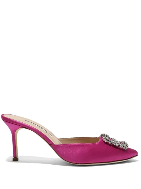 Manolo Blahnik Hangisi 70mm leather pumps 