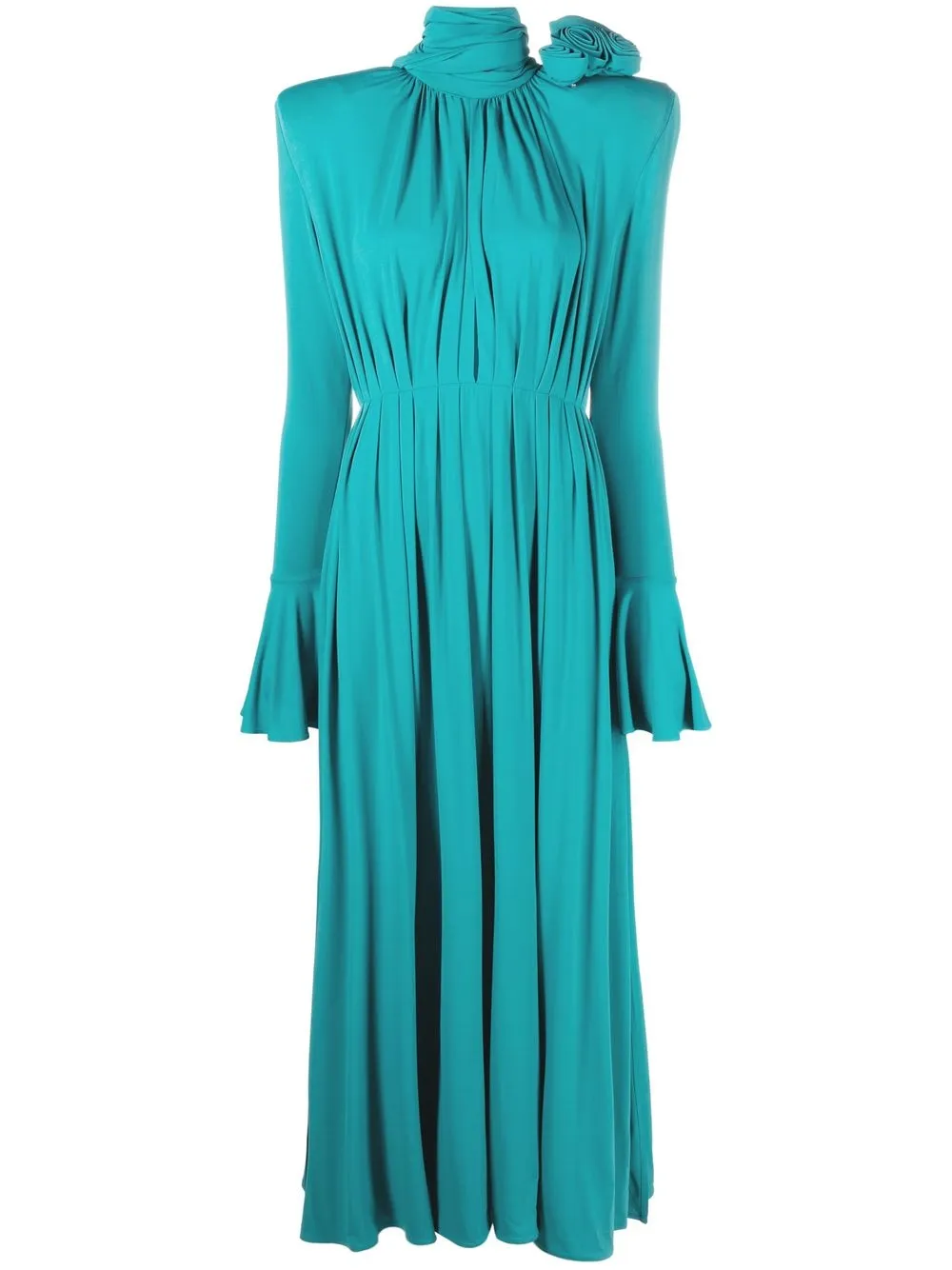 

Magda Butrym pussybow midi dress - Blue