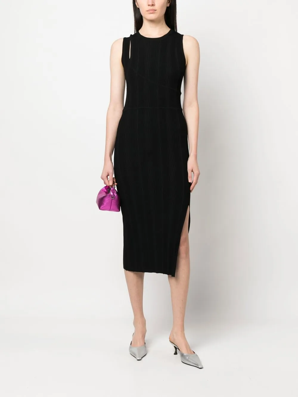 Diane Von Furstenberg Sleeveless Midi Dress In Black