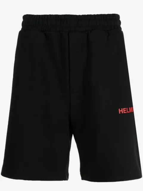 Helmut Lang logo-print cotton shorts