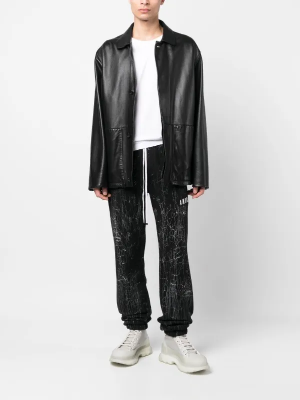 【送料&関税込】AMIRI Pants AMIRI Black jogging trousers with logo | TheDoubleF