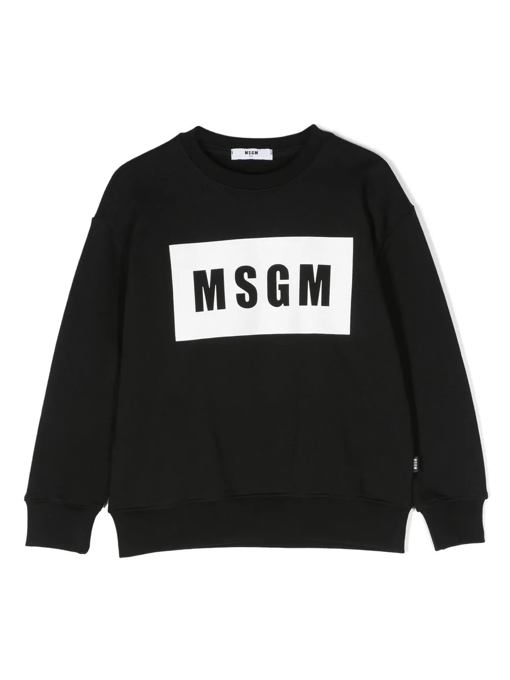 

MSGM logo-print cotton sweatshirt - Black