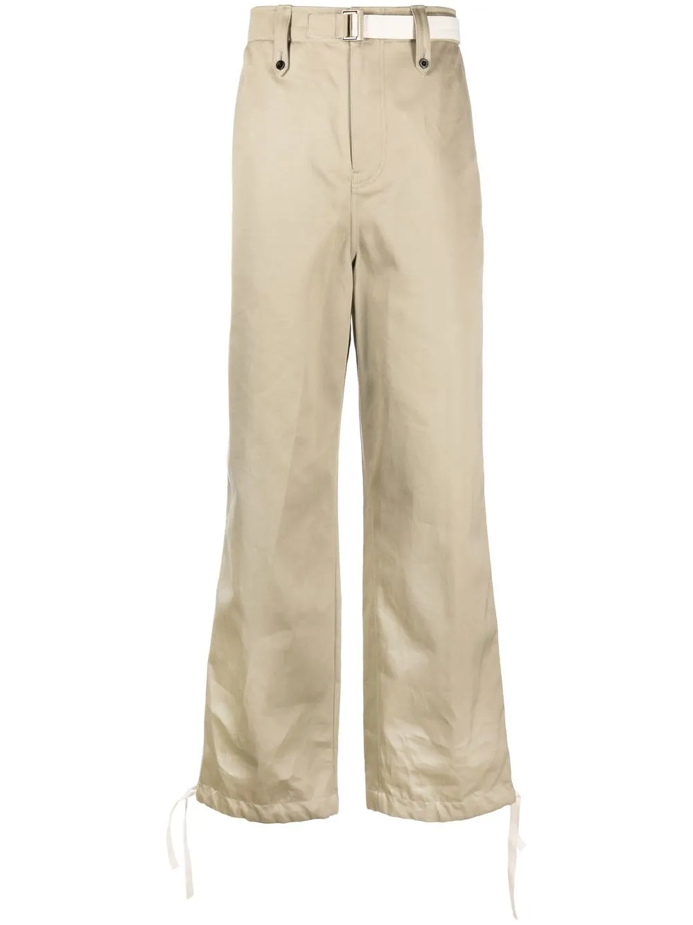 

sacai belted chino trousers - Neutrals