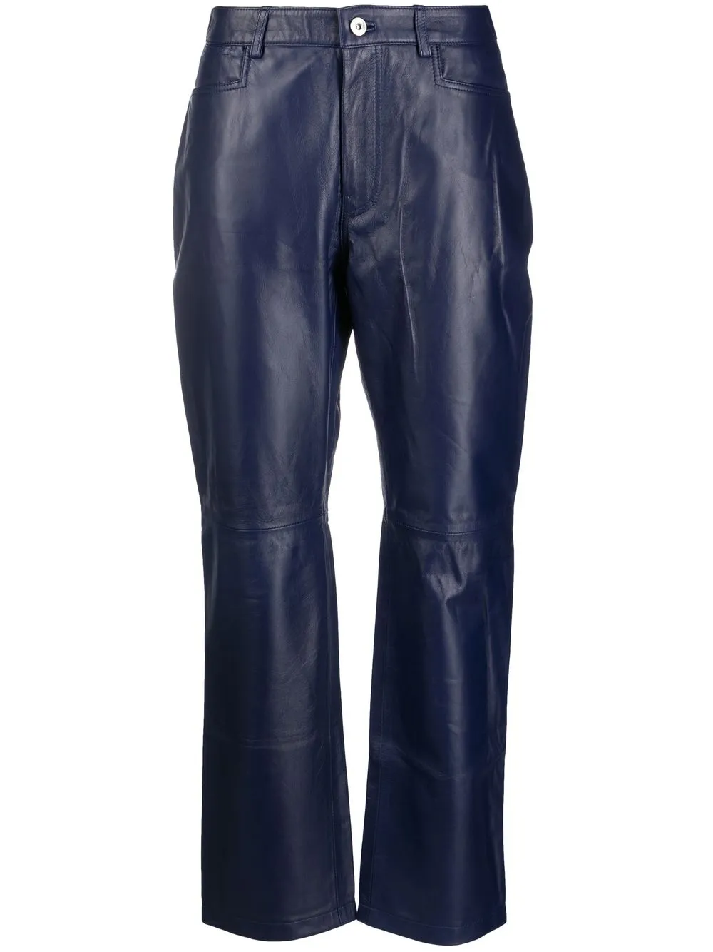 

Proenza Schouler cropped leather trousers - Blue