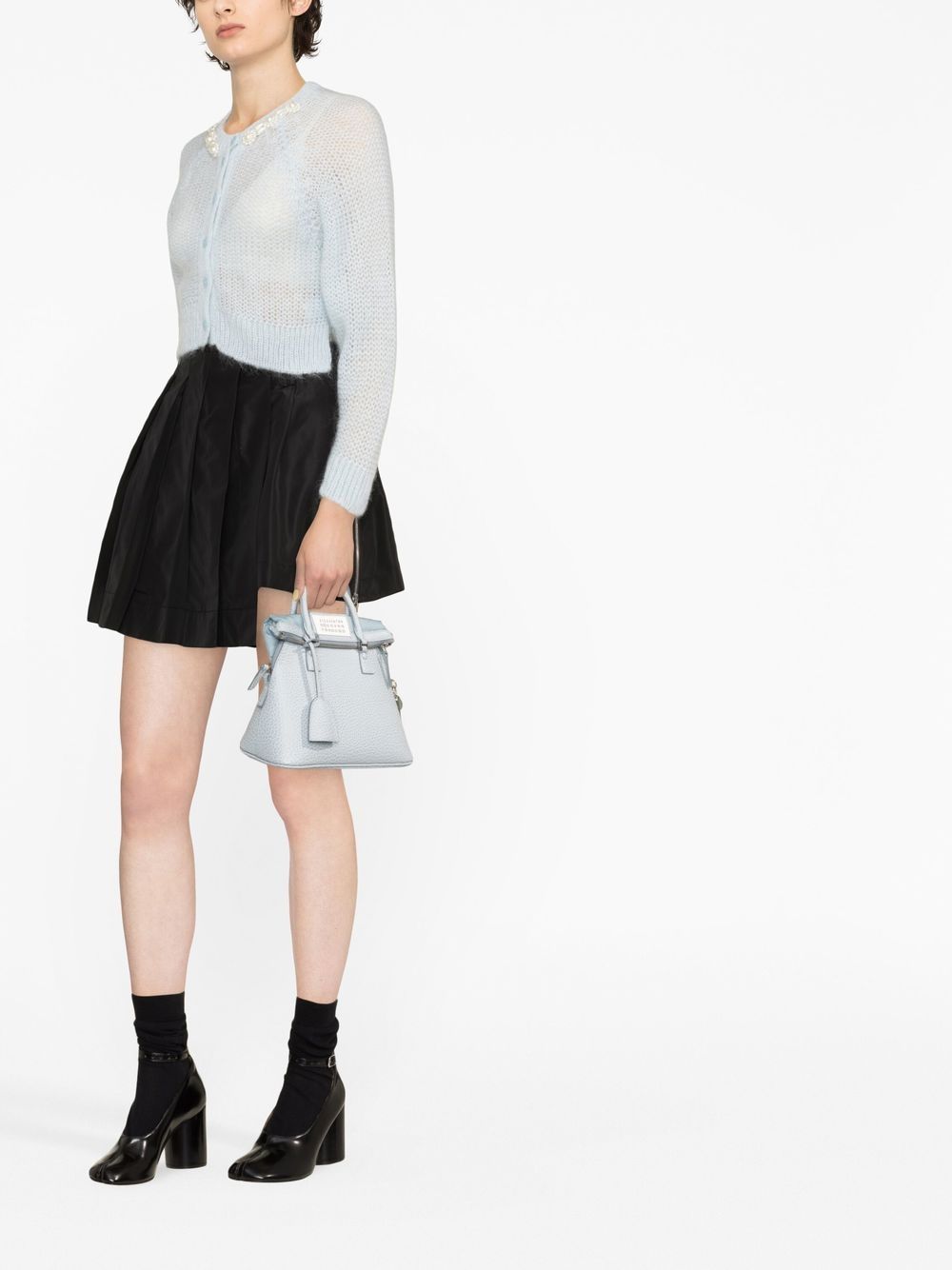 Shop Simone Rocha High-waisted Asymmetric-hem Skirt In Black