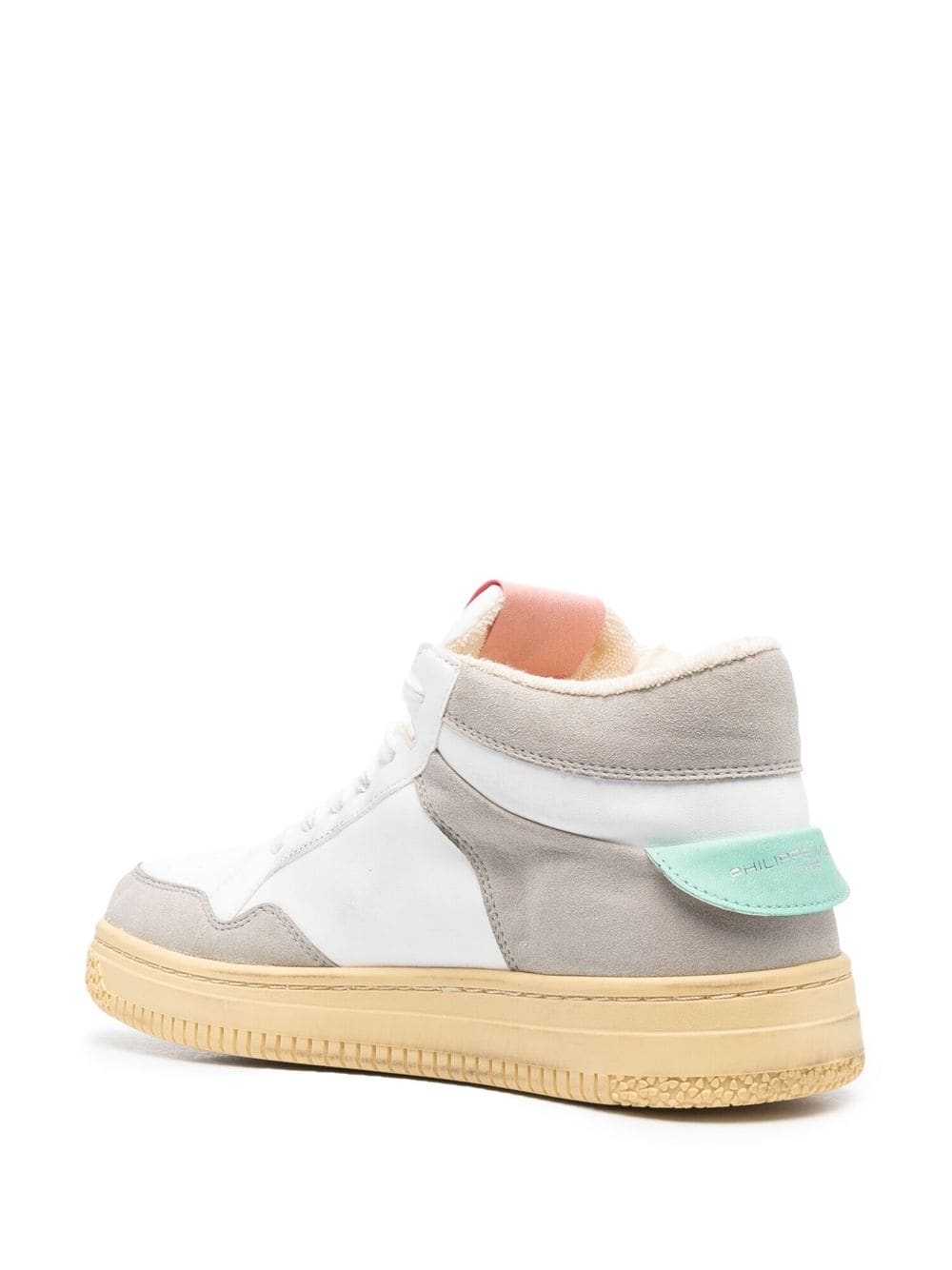 Shop Philippe Model Paris Lyon High-top Sneakers In White