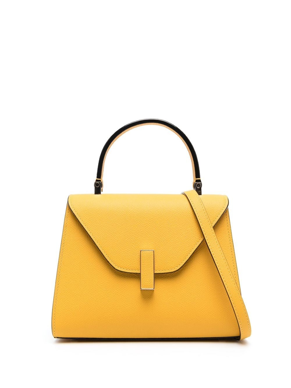 Valextra Iside Leather Crossbody Bag In Yellow